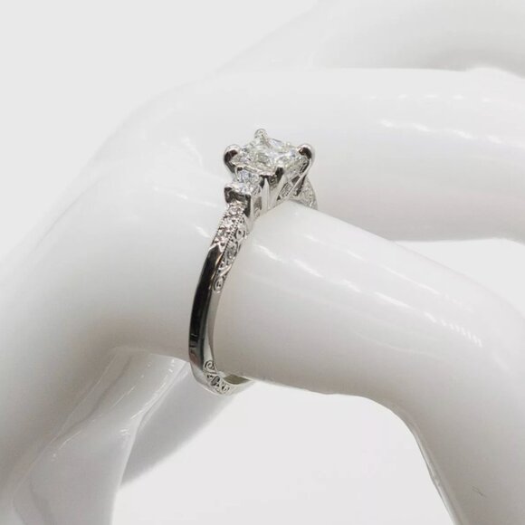 NEW Michael Beaudry 1.51+ct VS1 F GIA Princess Cut Diamond Platinum Ring - Picture 4 of 7